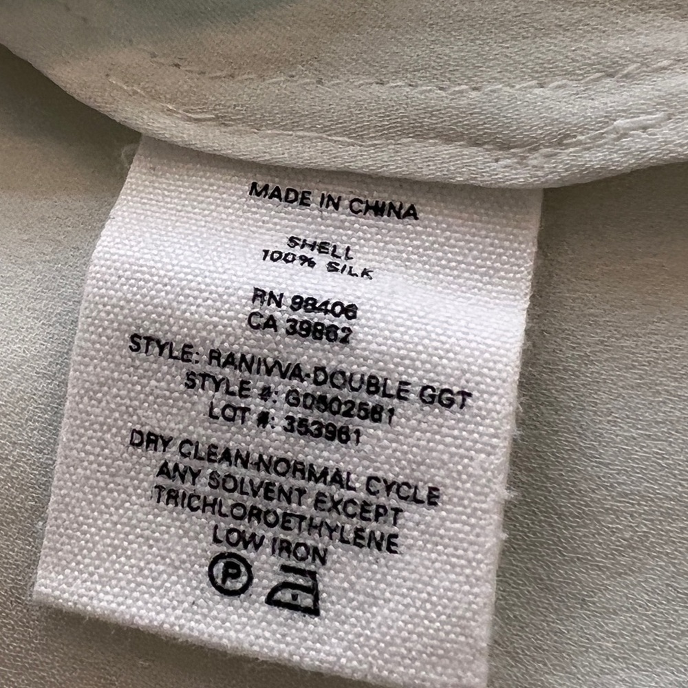 Theory Silk Ruffle-Front Collared Shirt - Picture 6 of 7